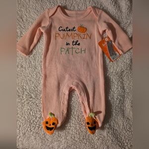 Baby Starters Pink Pumpkin Footie